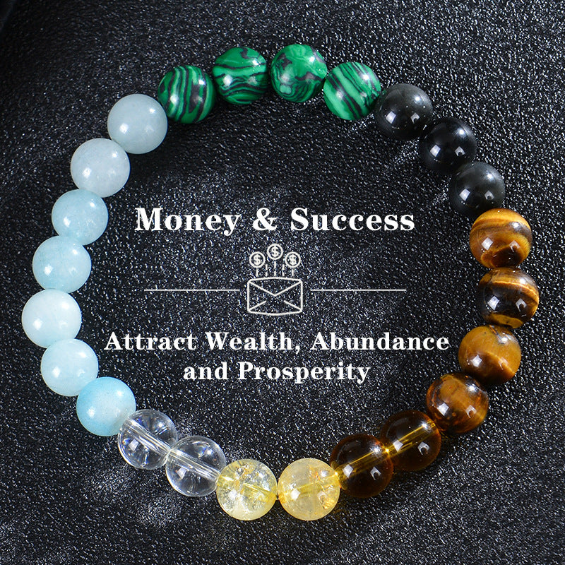 Bohemian Rainbow Stone Tiger Eye Crystal Bracelet